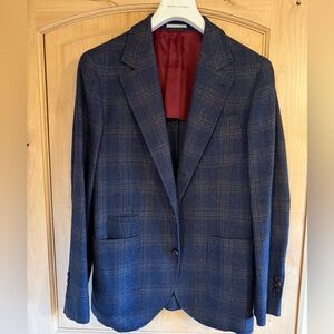 Brunello Cucinelli Plaid Wool Sport Coat – Made in Italy
